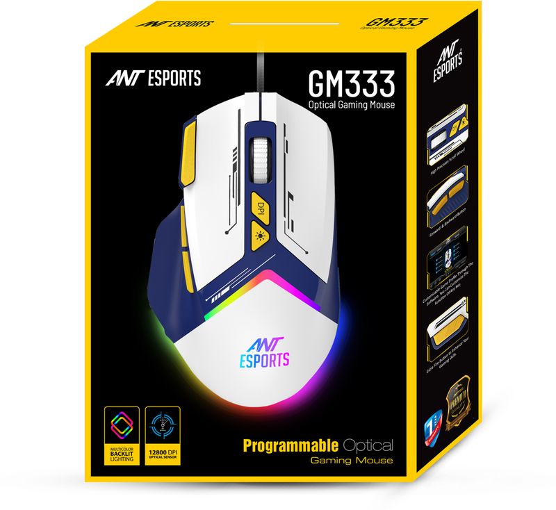 Ant Esports GM333 Wired Ergonomic Gaming Mouse - Image 6