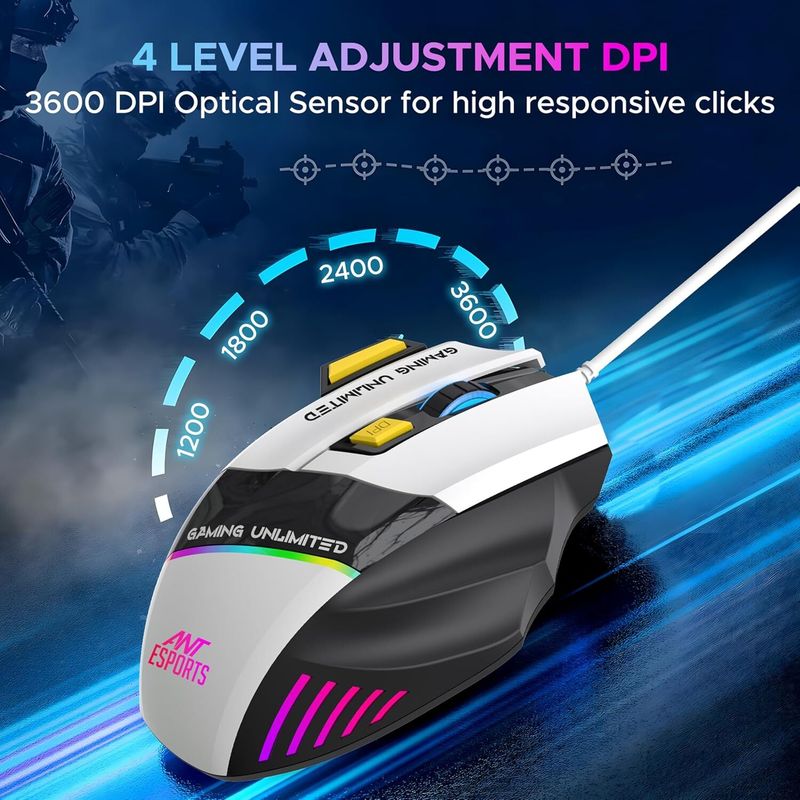 Ant Esports GM100 Wired Ergonomic Gaming Mouse - Image 5