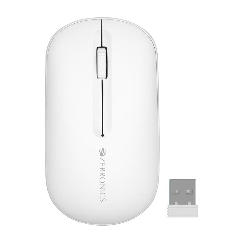 Zebronics Pulse Ambidextrous Optical Mouse 1200dpi, Dual Bt, Multi-connect, Lightweight Comfort With Bluetooth