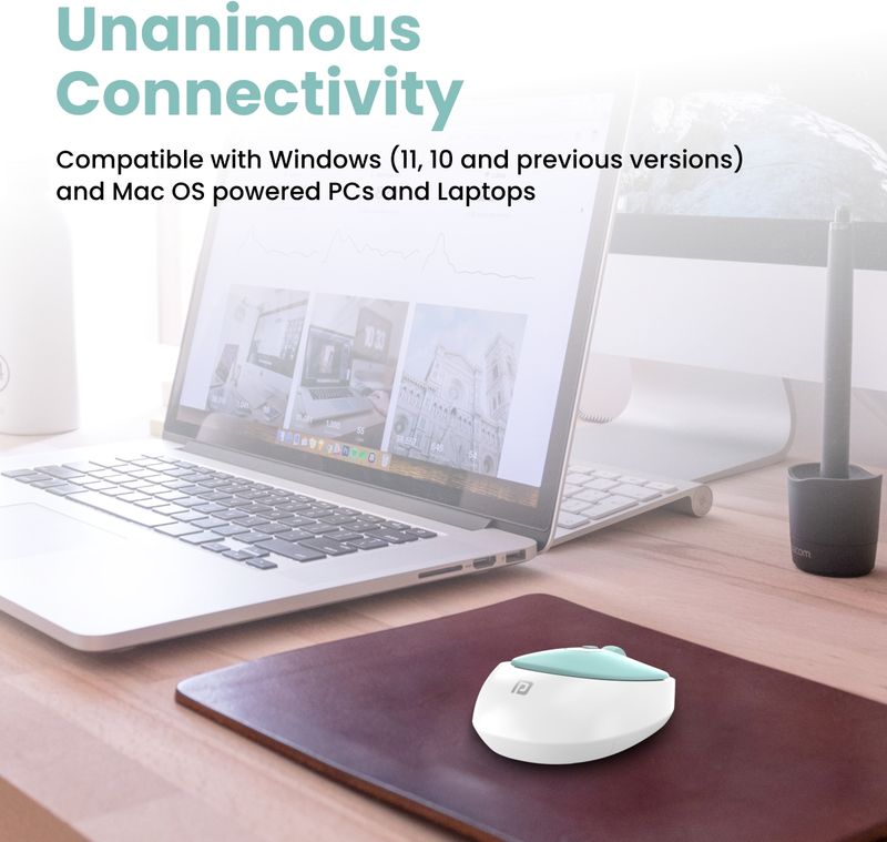 Portronics Toad 27 Wireless Mouse, 1600 DPI, Green - Image 6
