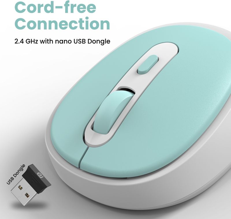 Portronics Toad 27 Wireless Mouse, 1600 DPI, Green - Image 3