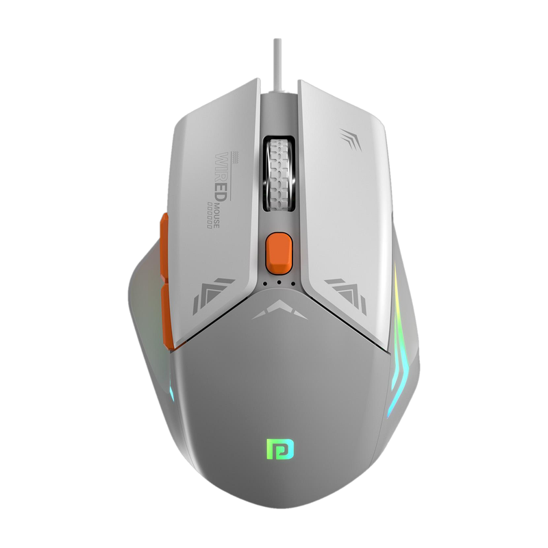 Portronics Vader Wired Ambidextrous Optical  Gaming Mouse 6 Buttons, Thumb Support, RGB Lights, Max 6400 DPI (USB 2.0, Multicolor)