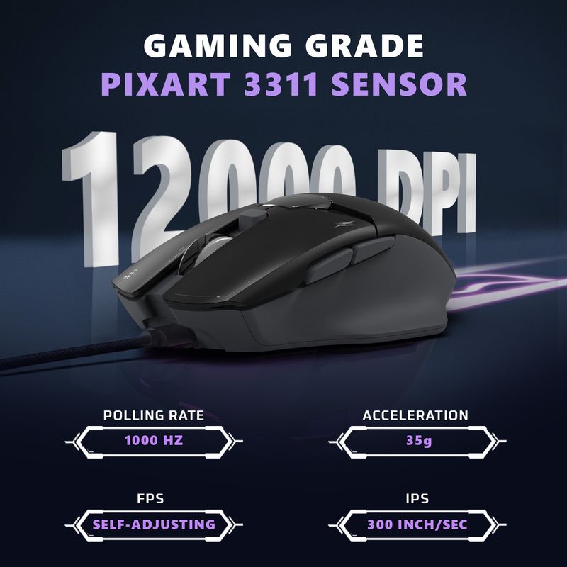 EVOFOX Banshee 2 12000 DPI Gaming Mouse - Image 5