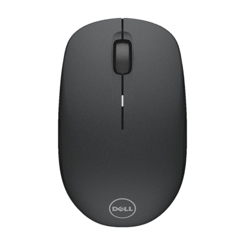 DELL WM126 Ambidextrous Optical Mouse 1000 DPI, Plug and Play (2.4GHz Wireless, Black)