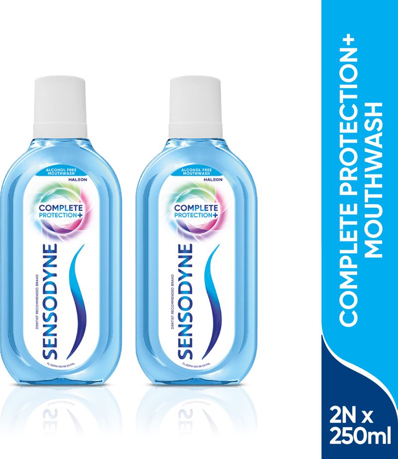 SENSODYNE Mouthwash Complete Protection+ ,Pack of 2 - COOL MINT(500 ml) deal from flipkart