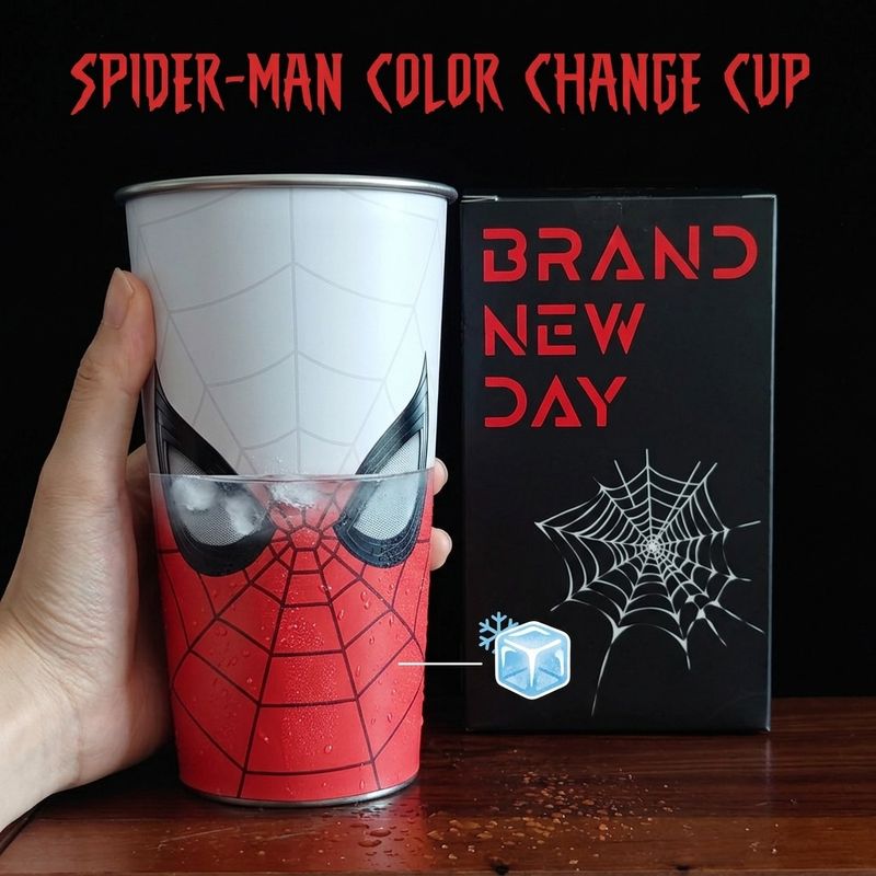 Printingg Nova Spider-Man Color Changing Tumbler, 700ml, White - Image 3