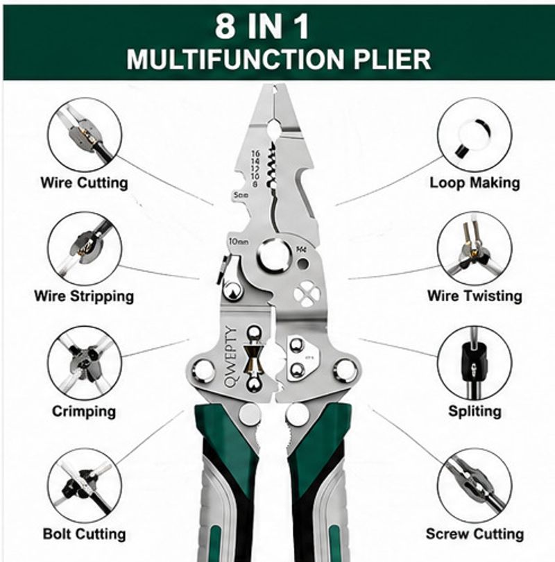 Netiva Nestiva 8-in-1 Multi Utility Pliers with Tester - Image 4