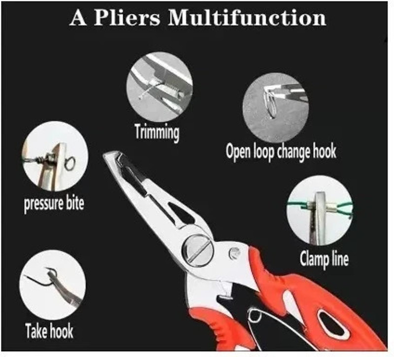 moscow fishing tackles Fishing Pliers Multi functional Line Lure Pliers Small Multi Utility Plier 1 Tools, Multicolor