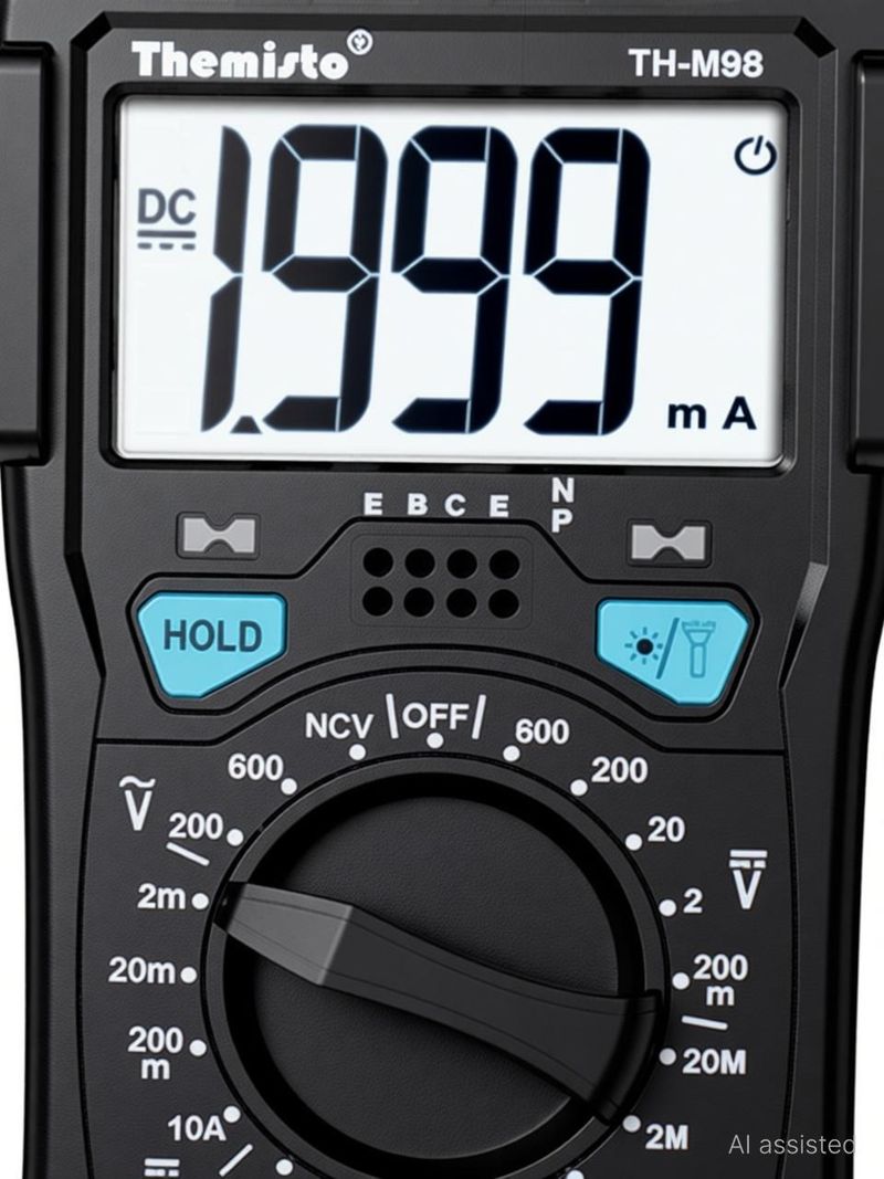 tHemiStO TH-M98 2000 Counts Digital Multimeter Black - Image 5