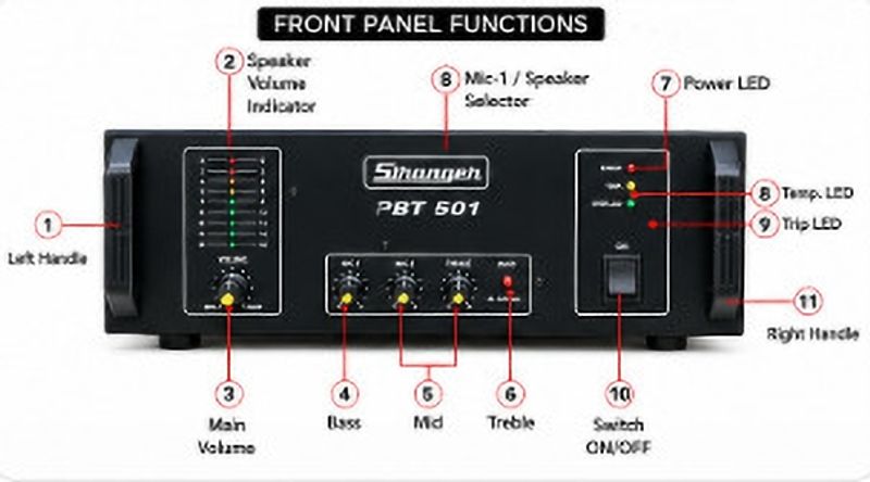 soundcraft Stranger PBT 501 500W Audio Amplifier - Image 5
