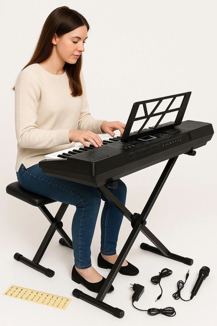 Intern 61 Keys Touch Response Portable Piano Keyboard - Image 3