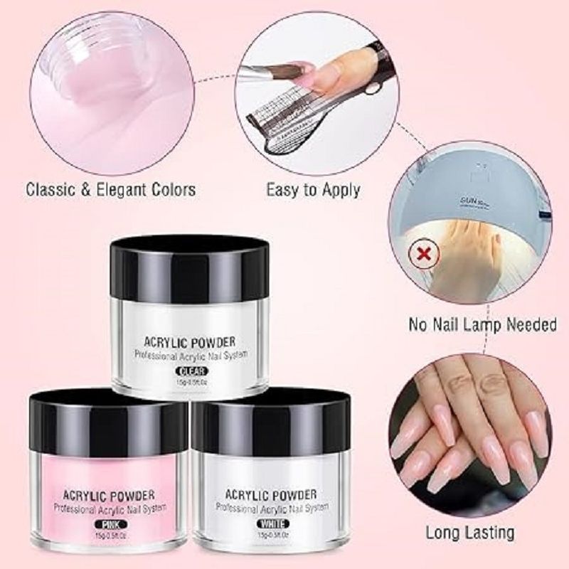 Bluedeal 10-in-1 Nail Art Kit Acrylic Powder Monomer Liquid Set - Image 5