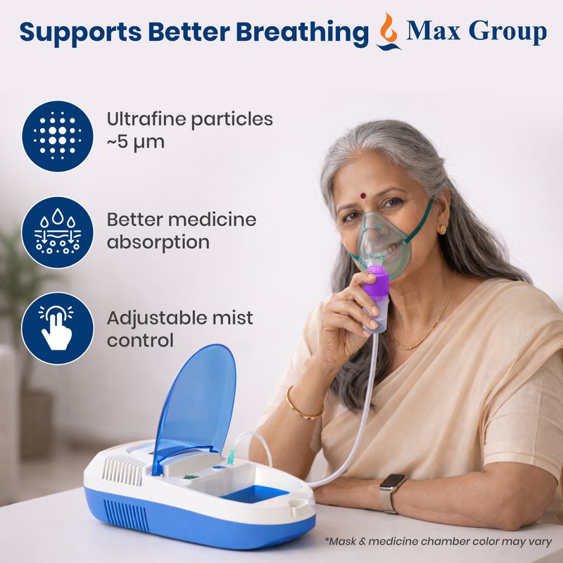 AGEasy Low Sound Nebulizer with Child & Adult Masks (Blue) - Image 5