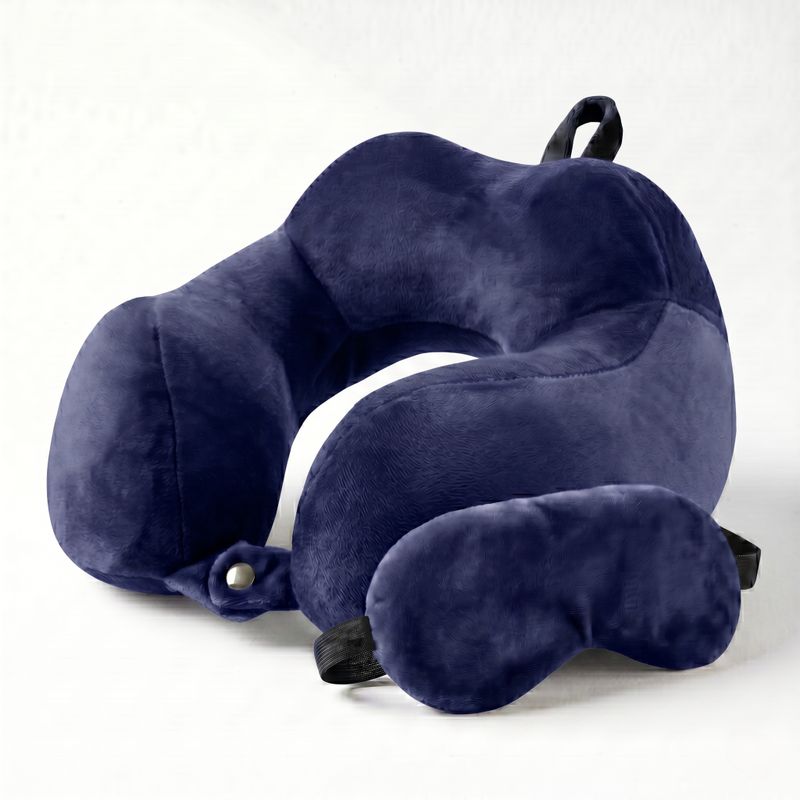 Vibento Travel Neck Pillow with Eye Mask - Image 2