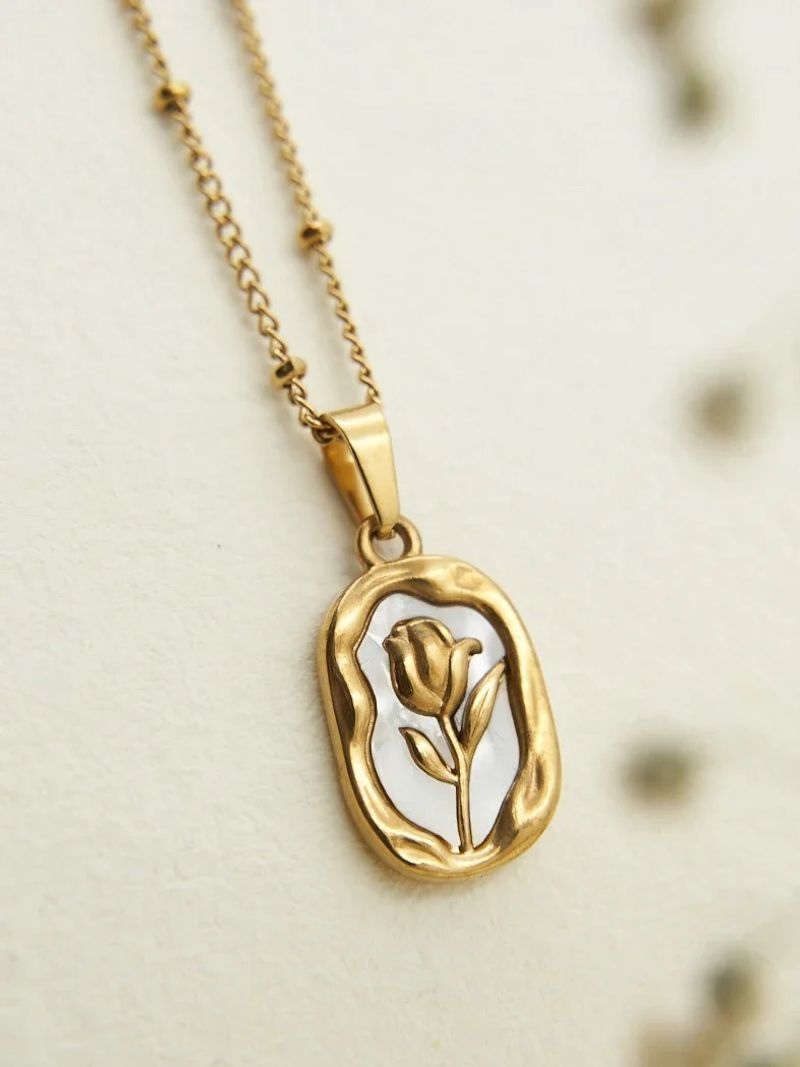 Gleve Anti-Tarnish Gold-Plated Stainless Steel Necklace - Image 4