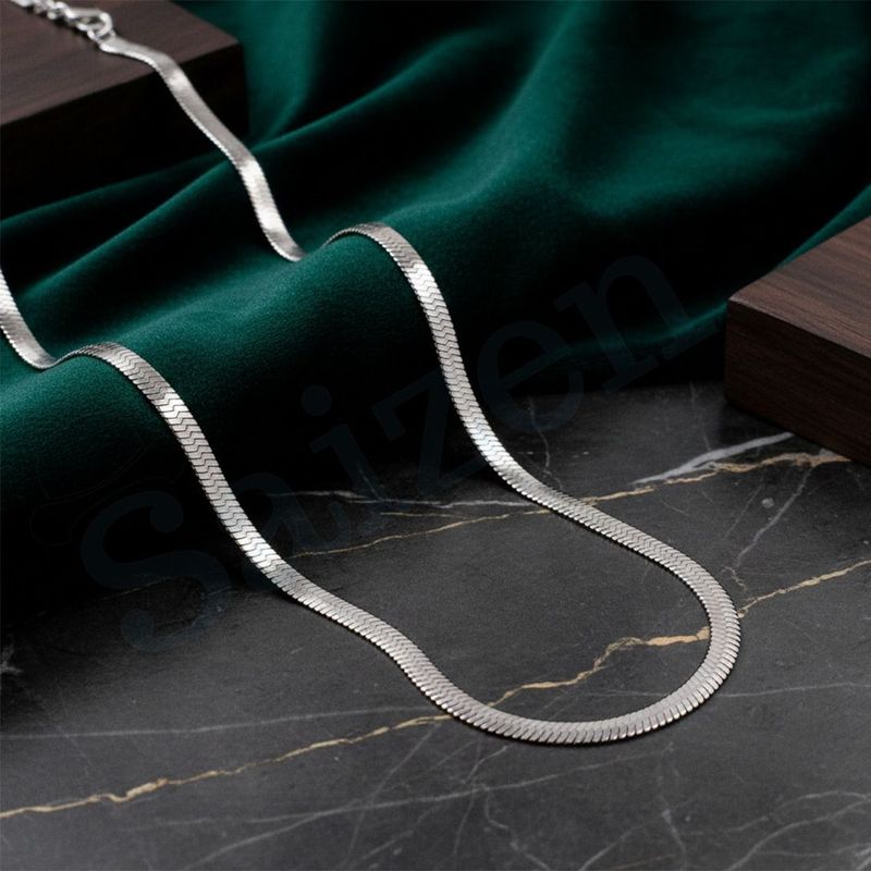 SAIIZEN Silver Snake Chain for Men and Boys - Image 5