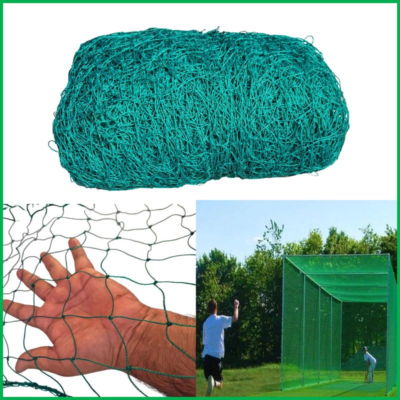 Axora 100x15 ft Heavy Duty Nylon Cricket Practice Net (Green) - Image 4