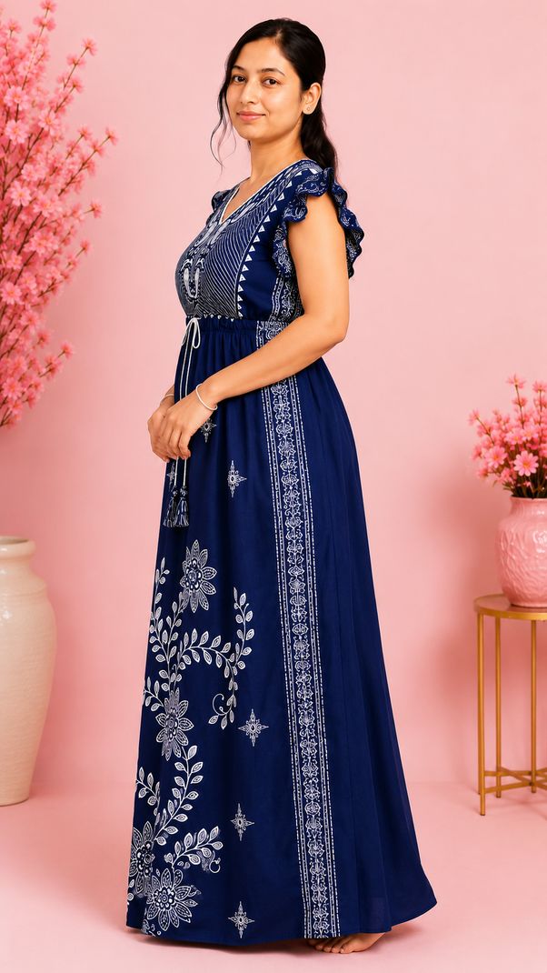NEELVARO Women Nightdress - Image 4