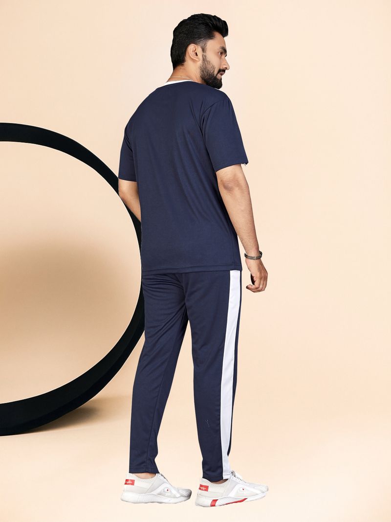 LINSOR FASHION Men Blue Colorblock Night Suit Set - Image 6
