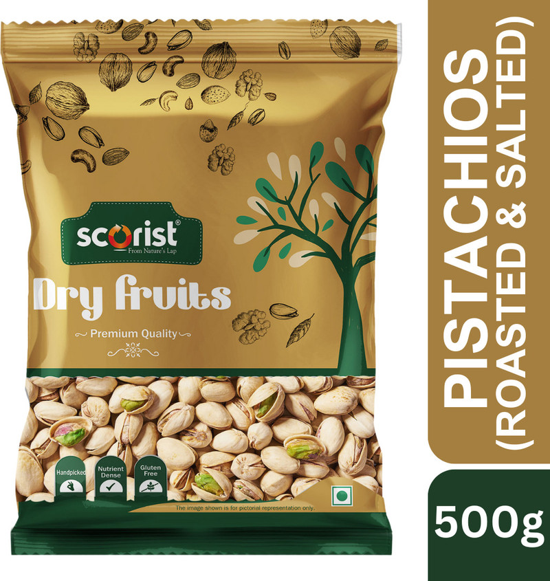 Scorist Popular California Pistachios (Roasted & Salted) 500g Pistachios 1 x 500 g