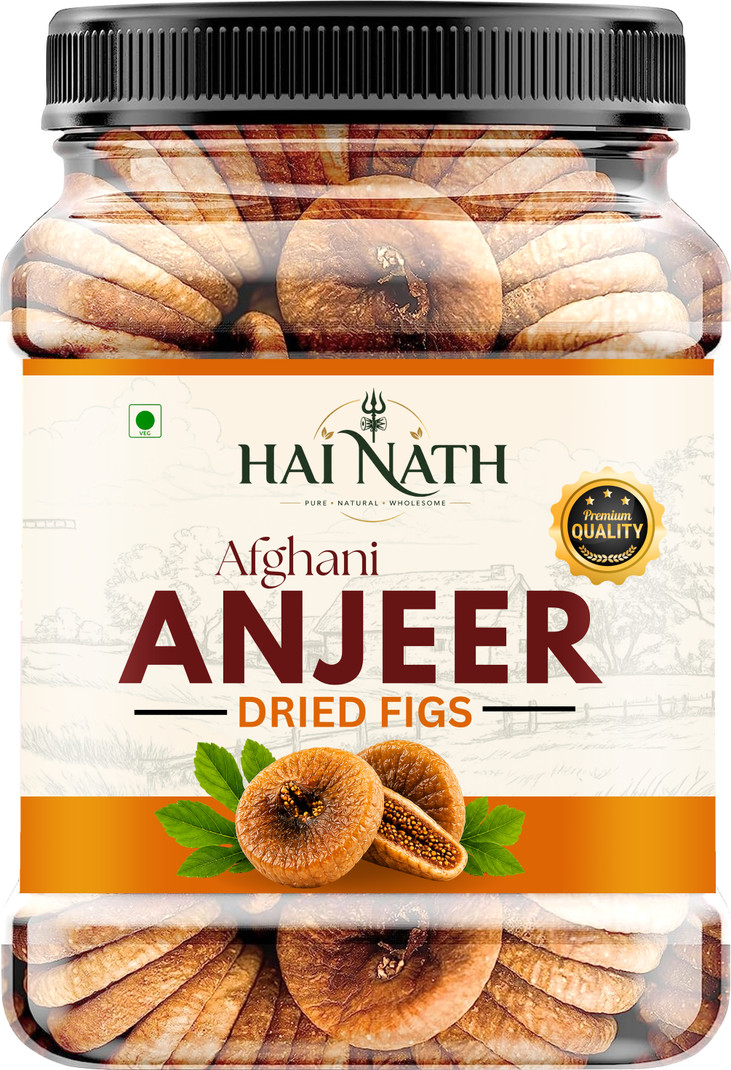 HAI NATH Premium Afghani anjeer | Dried Figs Rich in Fiber & Good For Heart | (1 x 500 g) Figs