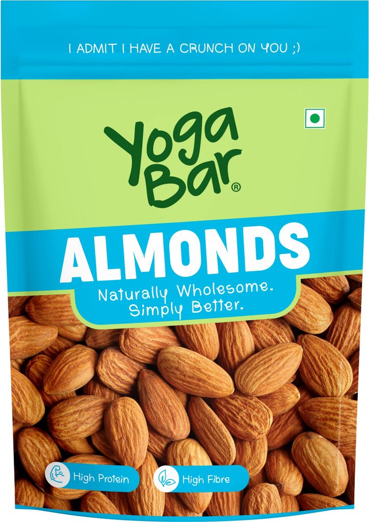 Yogabar Premium California Almonds | 100% Natural Crunchy Badam Giri Almonds (1 x 900 g)