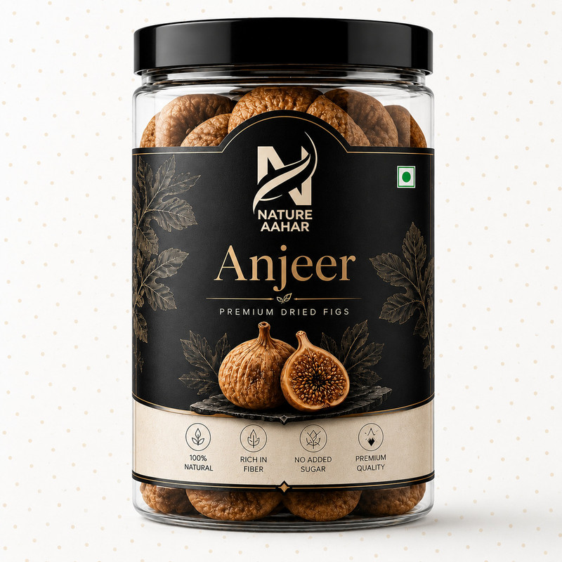 Nature Aahar Afghani Anjeer Figs (Dried Figs) Dry Fruits for Body Mass Loss, Immunity, (Figs) Figs 1 x 1 kg