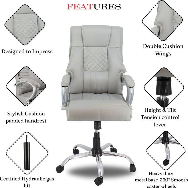 CLASSELA Boss Leatherette Office Chair - Image 3