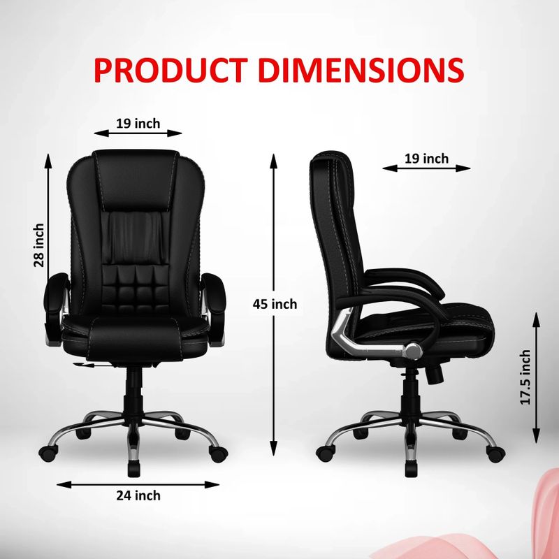 SEATFIT A47 Ergonomic Leatherette Office Chair - Image 3