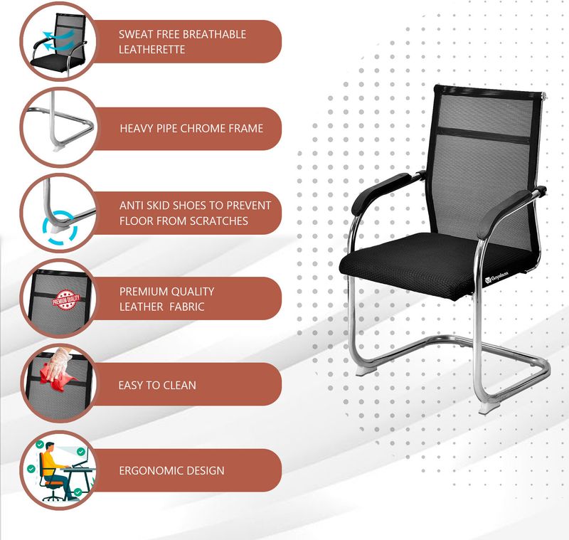 GOYALSON Fabric Office Visitor Chair - Image 6