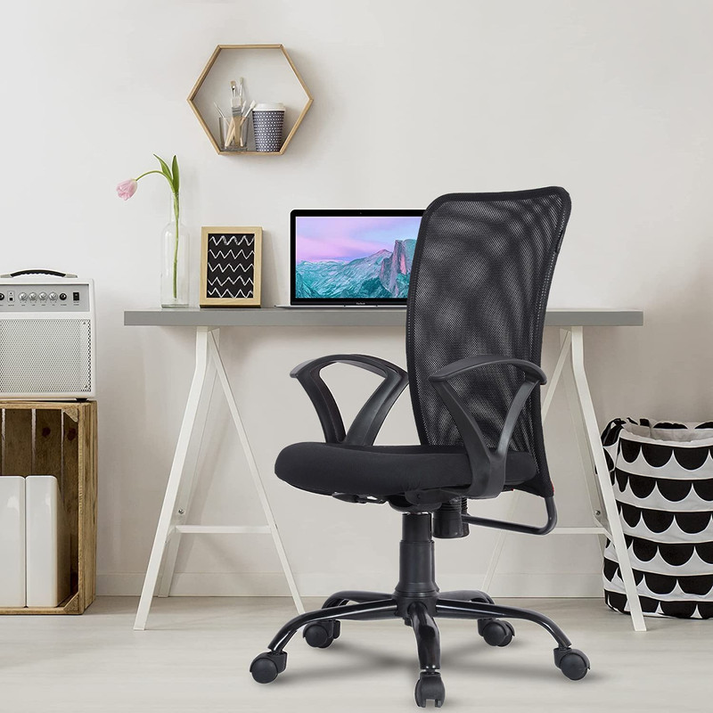 GREEN SOUL Seoul Mid Back Ergonomic|Home, Office, WFH|Moulded Foam|Extra Comfort Mesh Office Adjustable Arm Chair Black, DIY(Do-It-Yourself)
