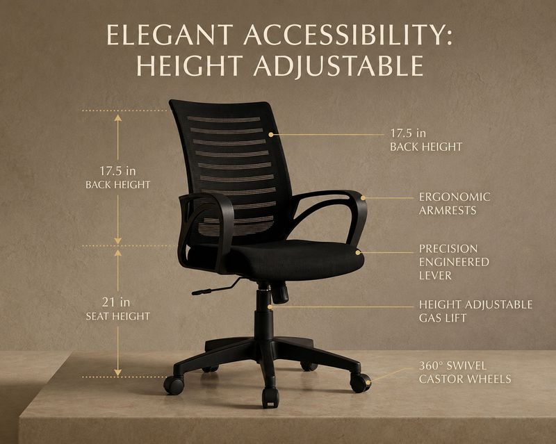 Royalsafeco LBC Mesh Office Arm Chair Black - Image 4
