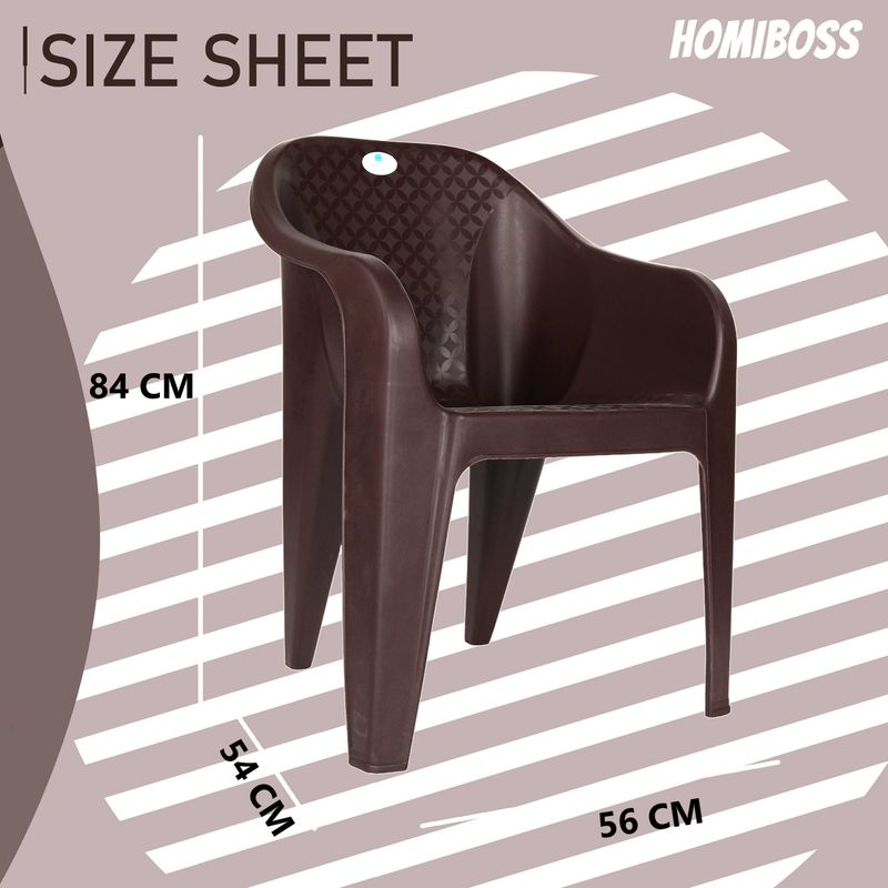HOMIBOSS Plastic Chair Set of 6 - Image 6