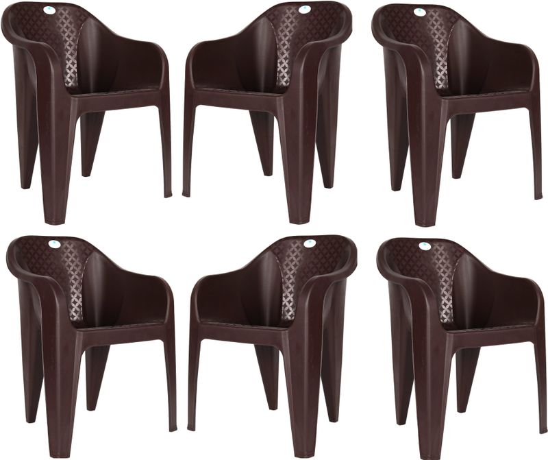 HOMIBOSS Plastic Chair Set of 6 - Image 2