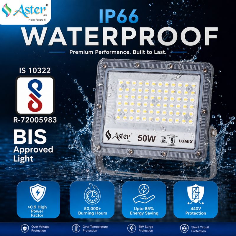 ASTER LITE Lumix 50W LED Flood Light IP66 6500K Cool White - Image 6