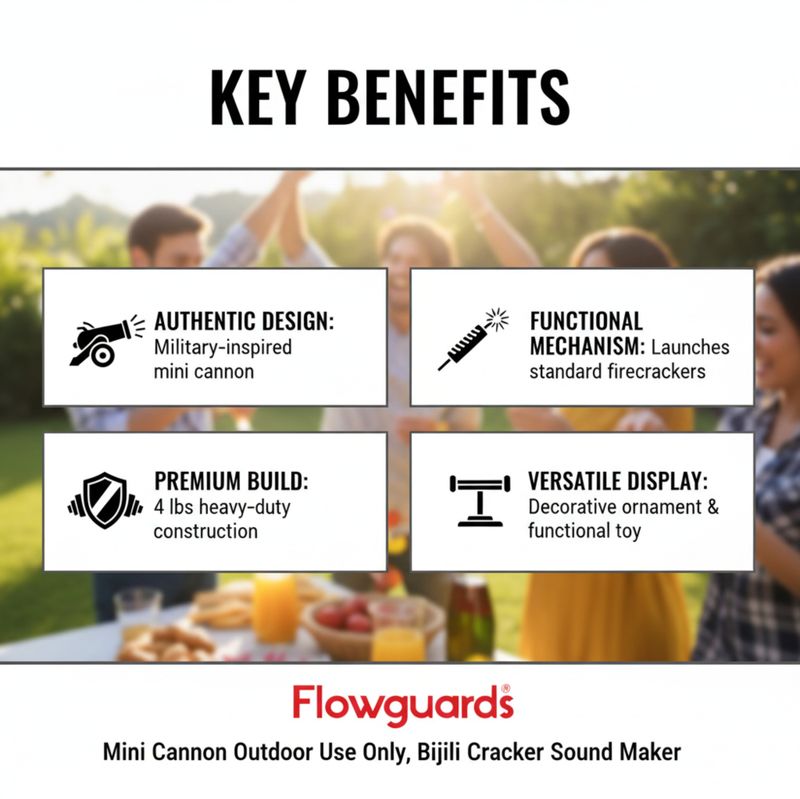 Flowguard Mini Cannon Bird Deterrent Device for Agriculture, and Toy for Outdoor Use Only (Green) - Image 3