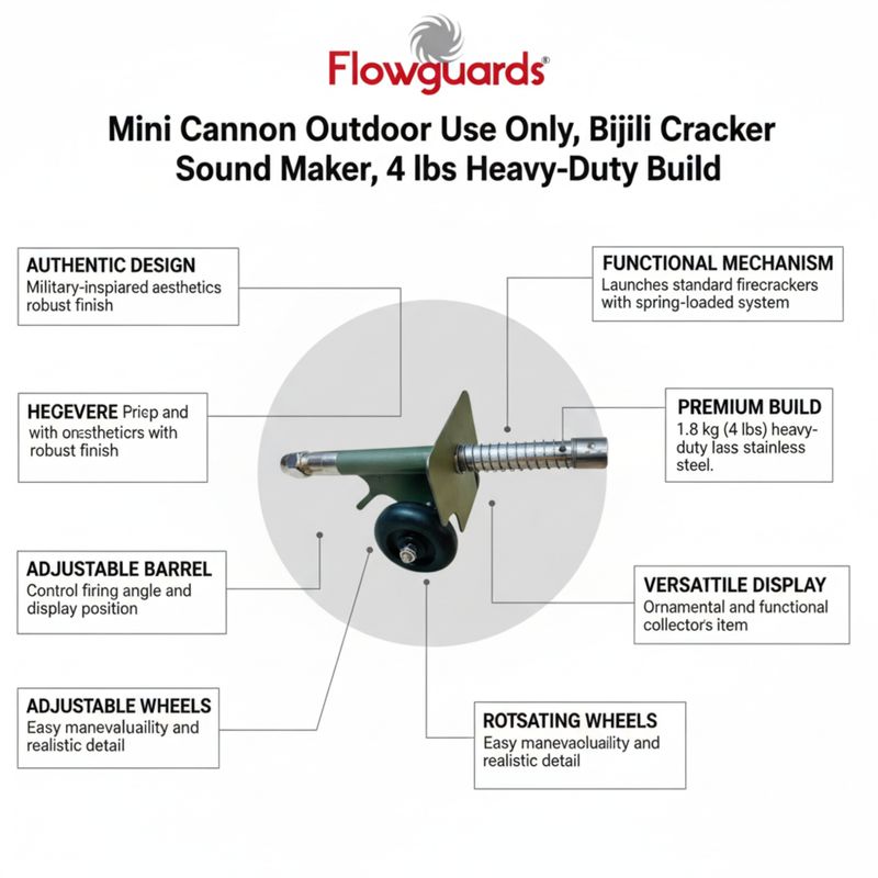 Flowguard Mini Cannon Bird Deterrent Device for Agriculture, and Toy for Outdoor Use Only (Green) - Image 5