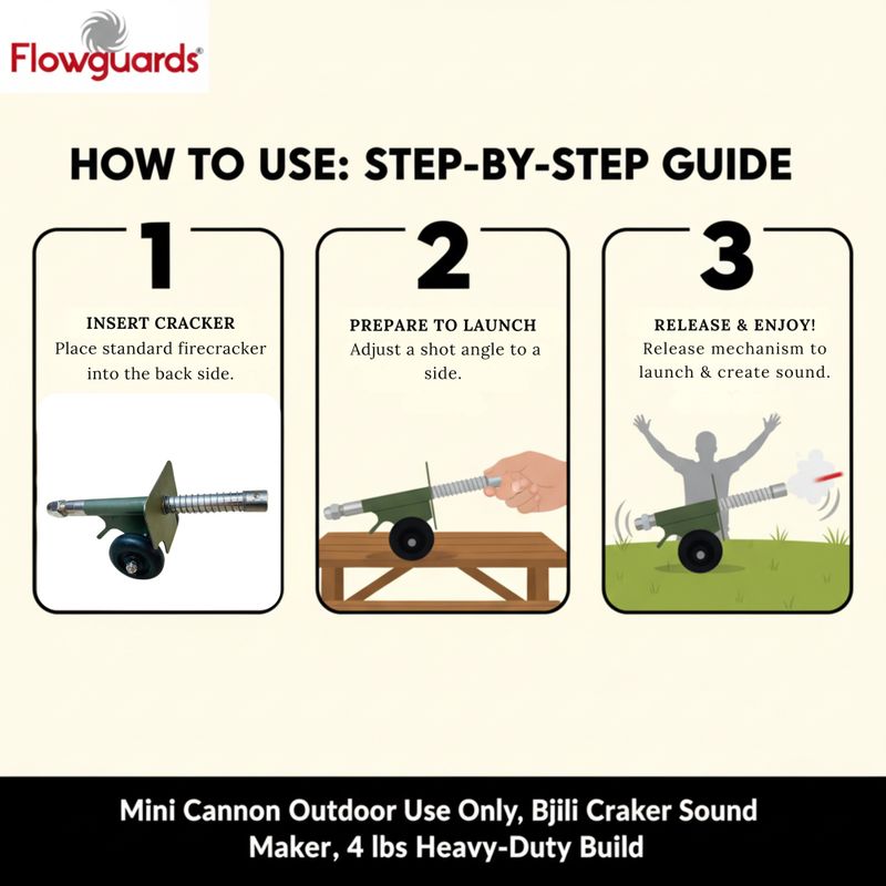 Flowguard Mini Cannon Bird Deterrent Device for Agriculture, and Toy for Outdoor Use Only (Green) - Image 6