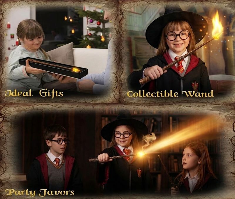 koorichh Brown Fantasy Magic Wand for Cosplay Halloween - Image 5