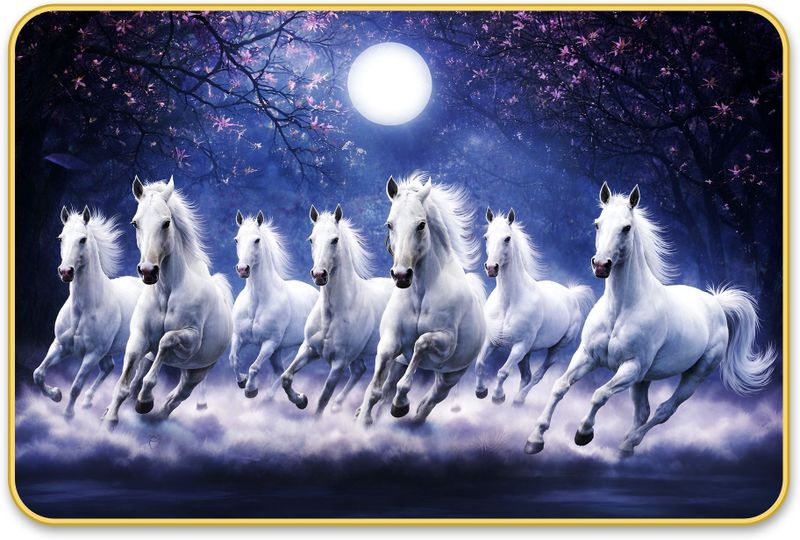 ArtMantra MG-106 Vastu 7 Horses Wall Living | Bedroom | Office Ro...more