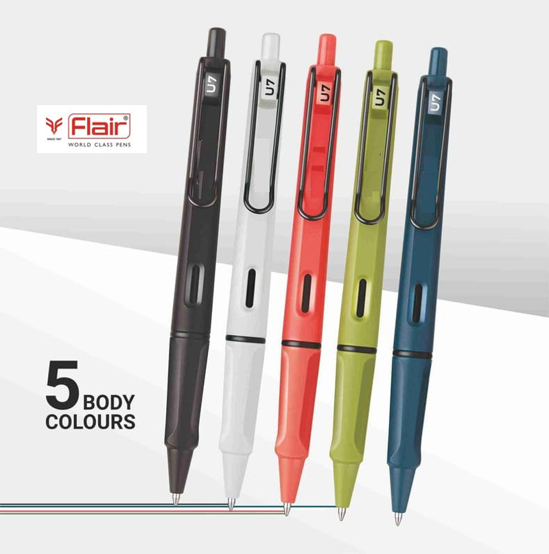 FLAIR ZOOX U7 Roller Gel Pen Pick any 2 Gel Pen Pack of 2, Ink Color - Multicolor