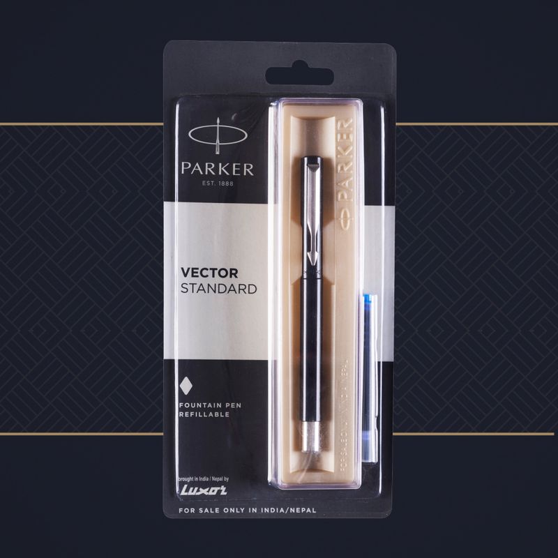 Parker Vector Stainless Steel Pen, Chrome Trim - Image 4