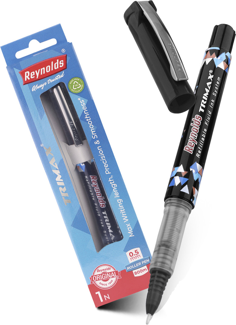 Reynolds Trimax Roller Ball Pen Ink Color - Black