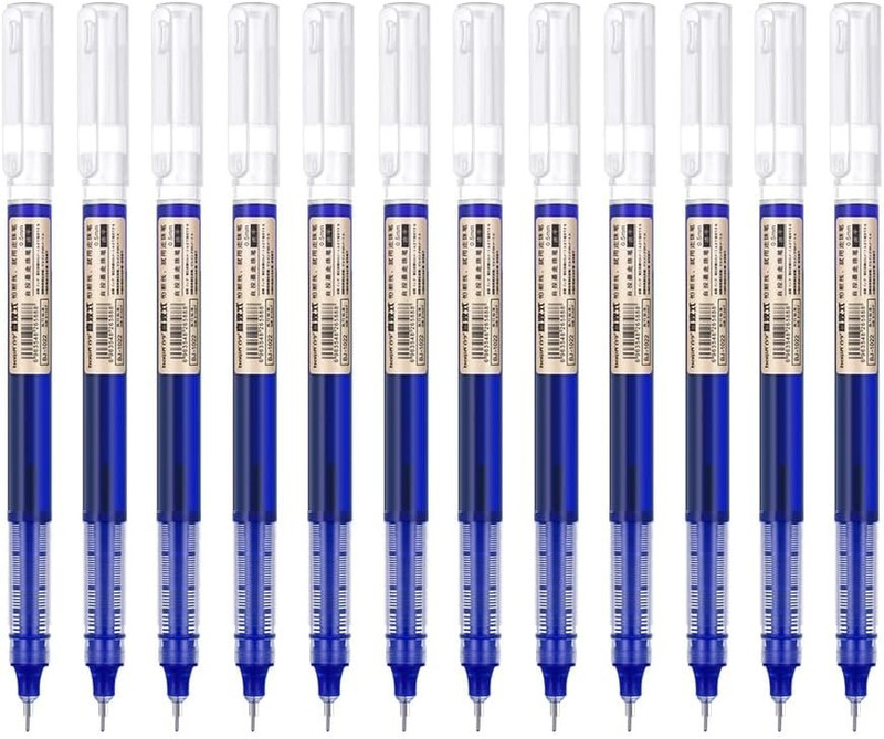 frkb blue gel pens quick drying 0 5mm needle tip liquid ink rollerball pens roller ball pen