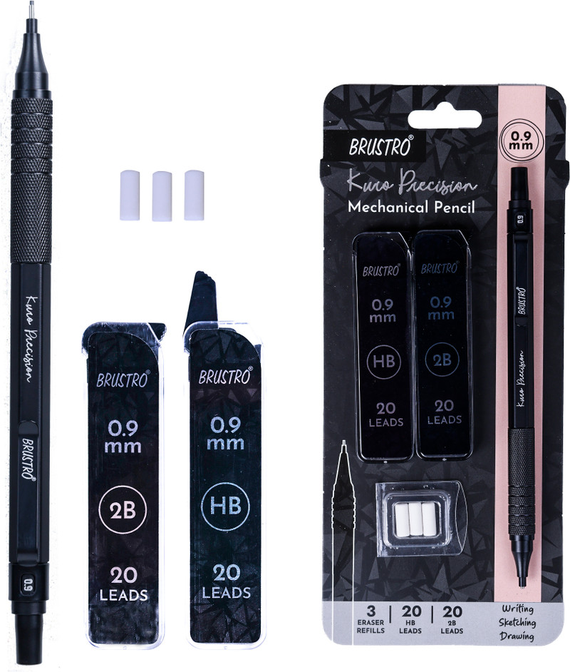 brustro kuro precision mechanical pencil tip size 0 9mm