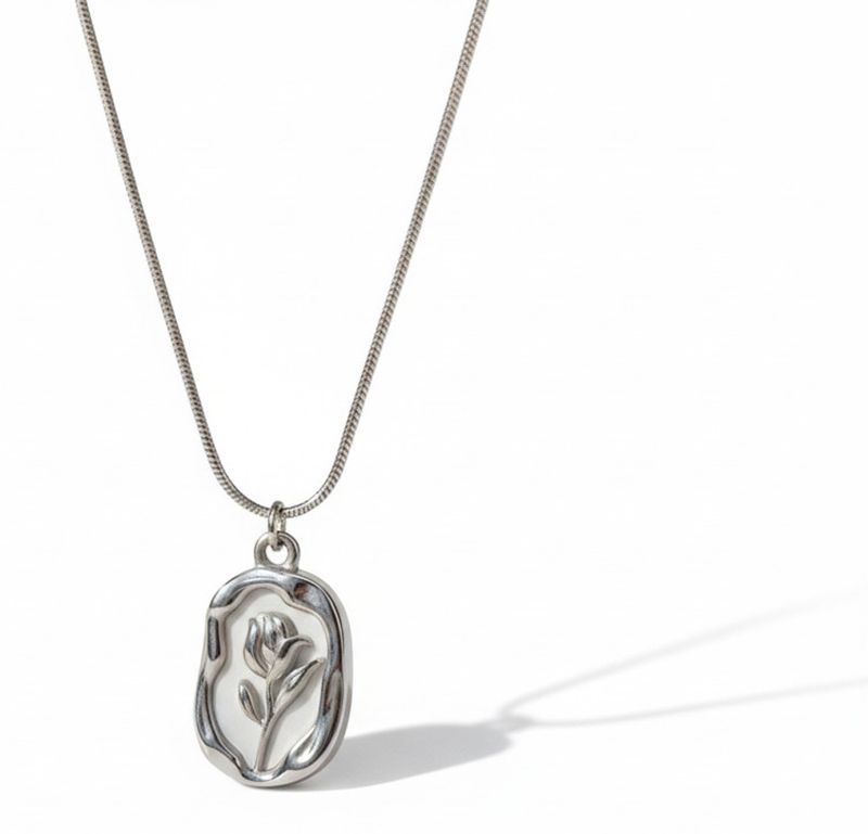 Sole and Bloom Gold Plated Tulip Pendant Necklace - Image 2