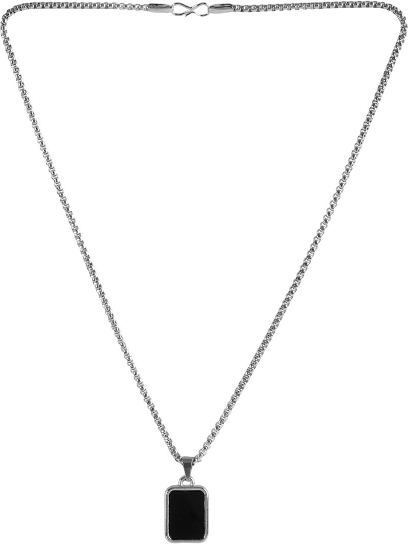 ENTAN Men's Black Long Pendant Chain - Image 5