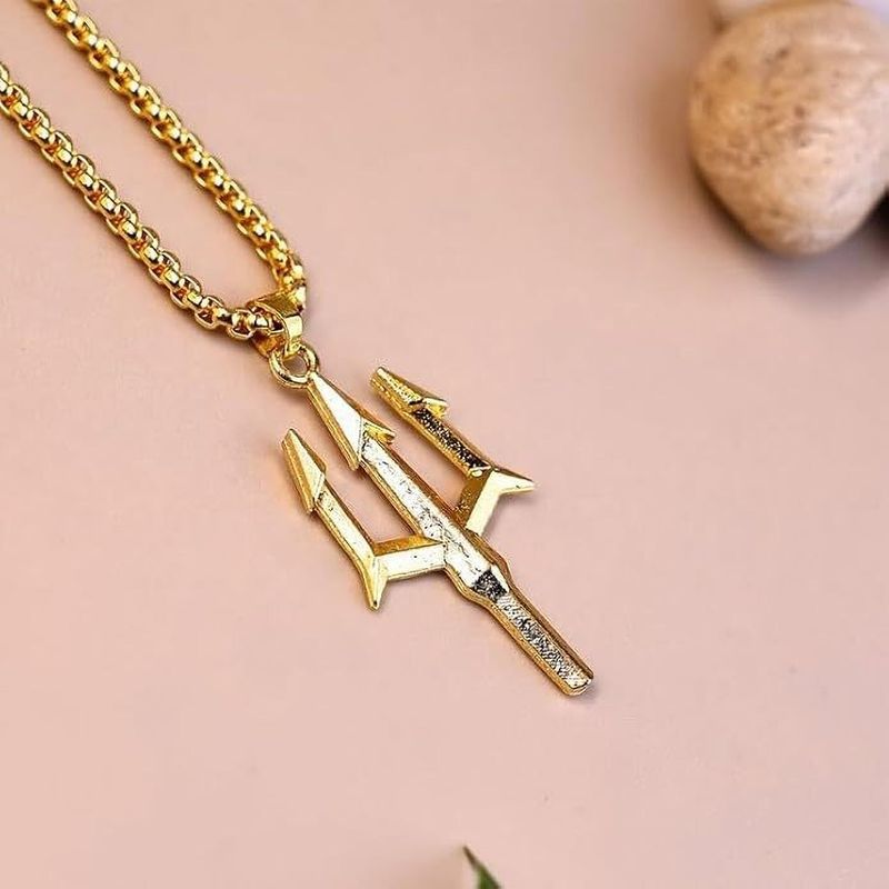 youwon Trishul Pendant Necklace for Men, Aluminum - Image 5