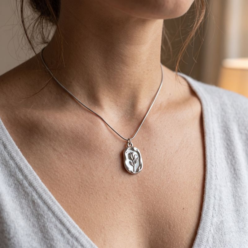 Sole and Bloom Gold Plated Tulip Pendant Necklace - Image 3