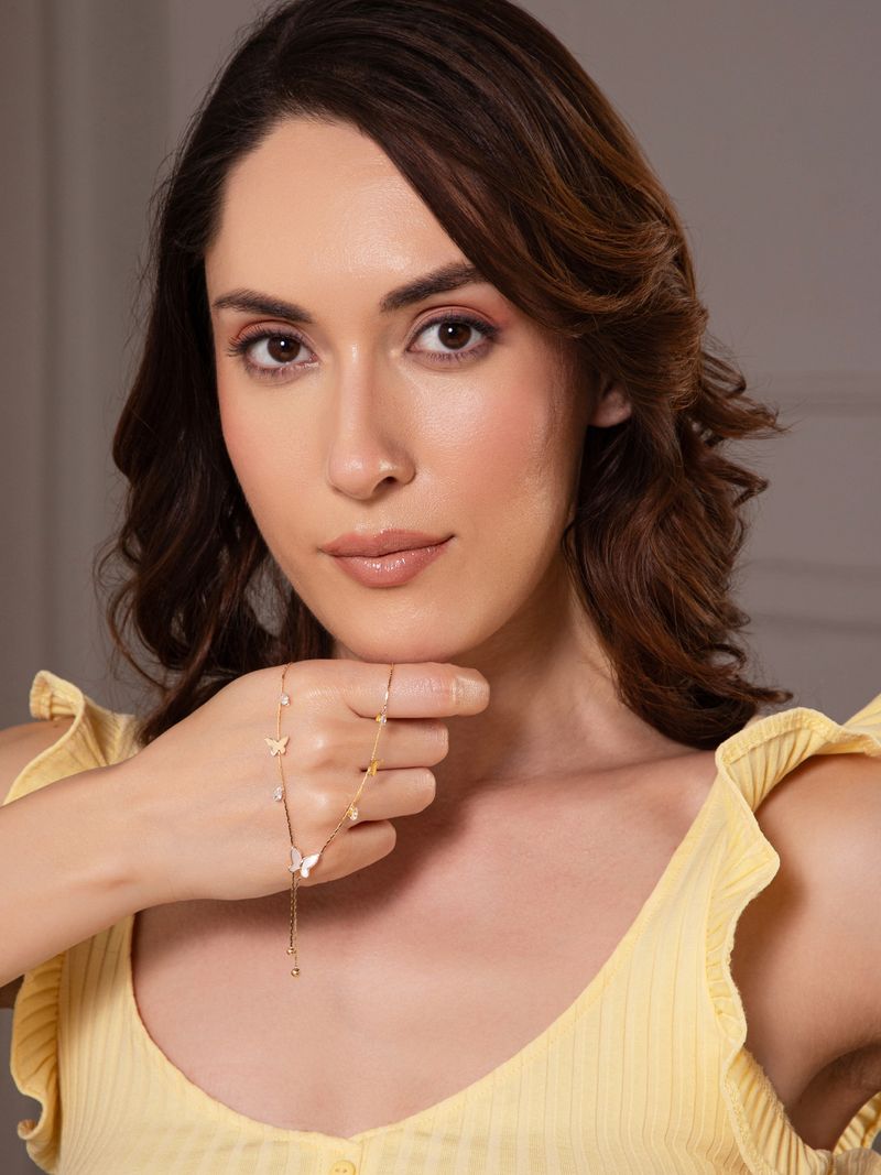Salty Radiant Butterfly Tassel Neck Chain - Image 3